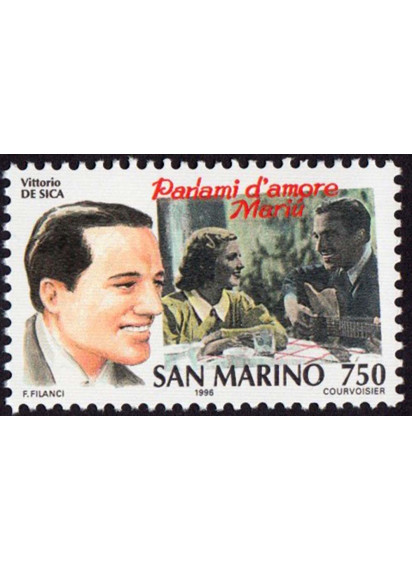 San Marino francobollo Storia canzone Italiana Parlami d'amore Mariù 1996 nuovo